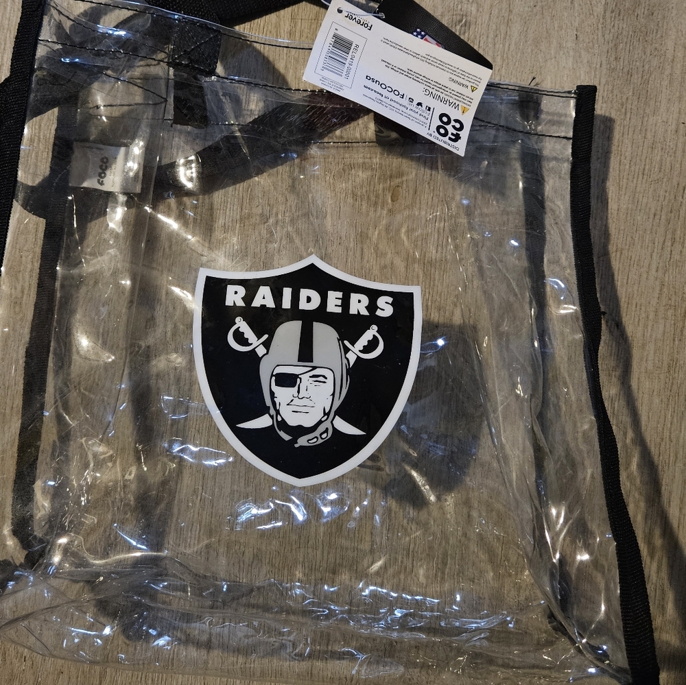 Riders  Clear Tote Bag with Black Trim